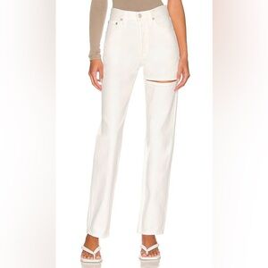 AGOLDE Lana Slice‎ Straight Leg White Jeans Size 25